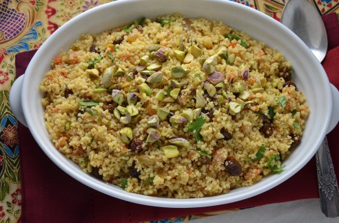 Spiced Couscous with Raisins and Pistachios