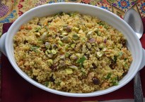Spiced Couscous with Raisins and Pistachios