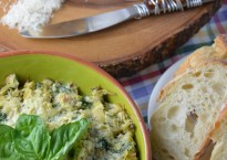 Warm Artichoke, Basil and Olive Dip