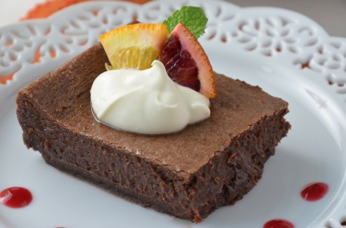 Blood Orange, Balsamic Brownies