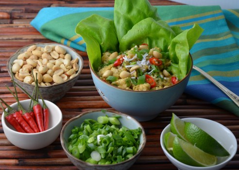 Coconut Curry Chicken in Lettuce Cups