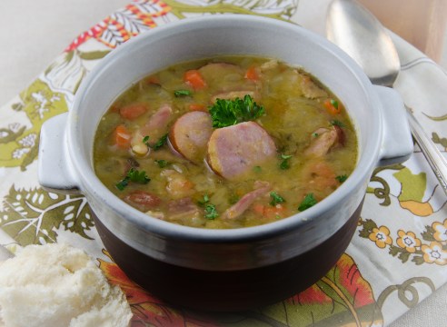 Split Pea Soup with Kielbasa