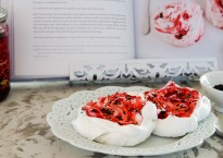 Giant Red Berry Meringues with Hawaiian Black Lava Salt