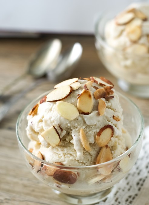 Ras-el-Hanout Ice-Cream with Grilled Almonds