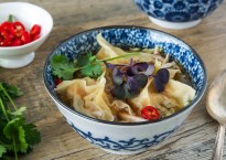 Chinese Chicken and Prawn Dumpling Soup